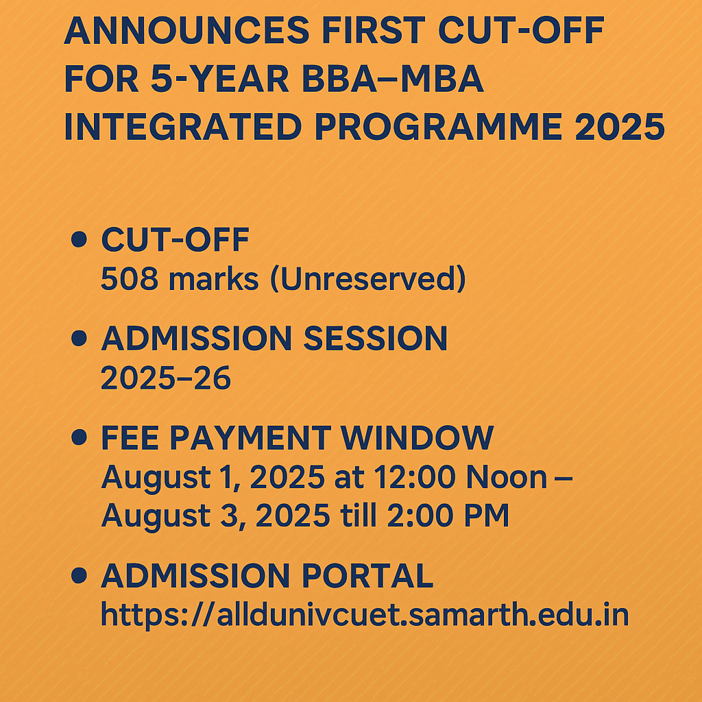 Allahabad University Admission Announcement 2025