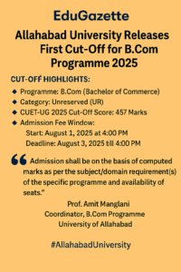 Allahabad University B.Com Cut-Off Info